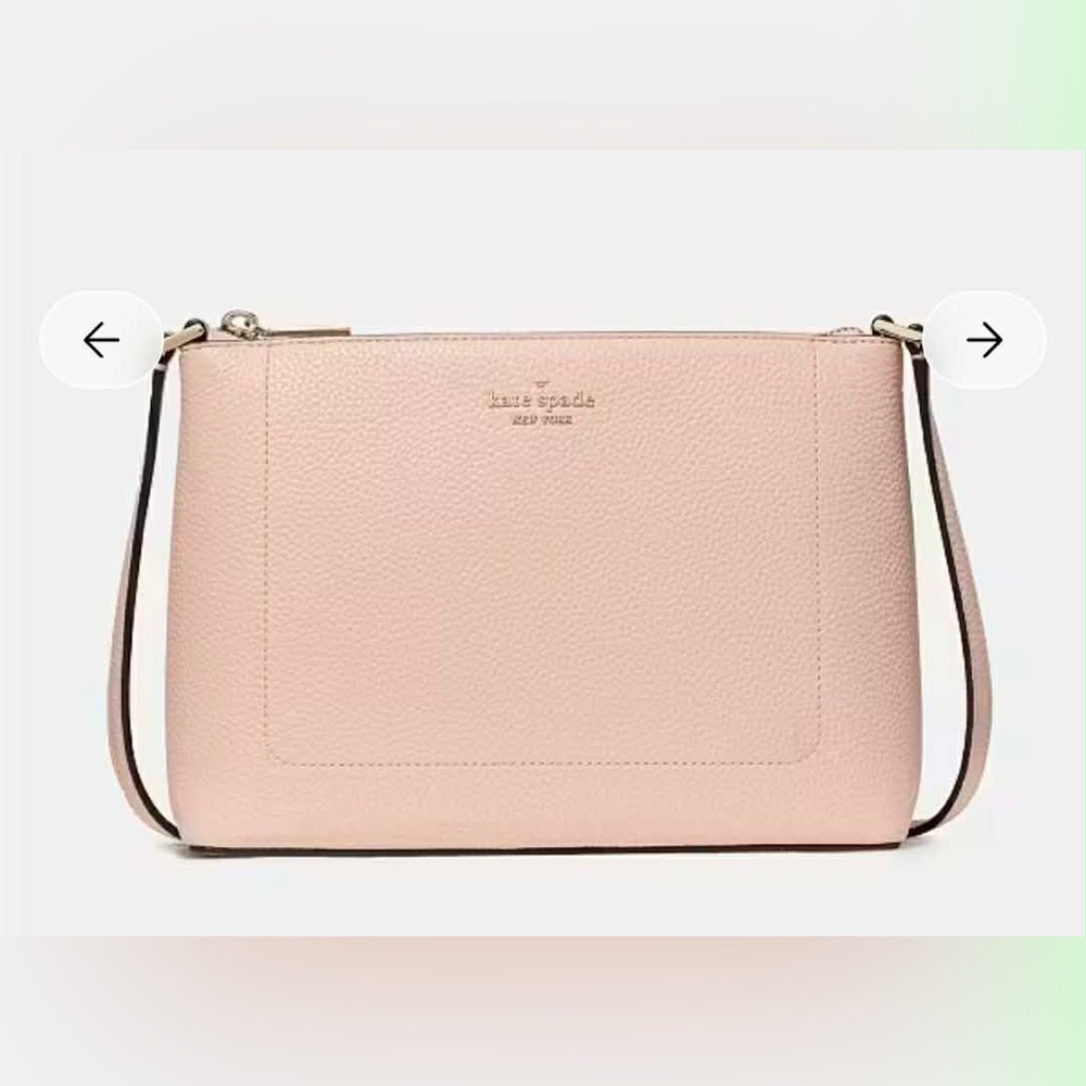🎉2x HP🎊🆕Kate Spade Pebbled Leather Crossbody Bag in Light Pink